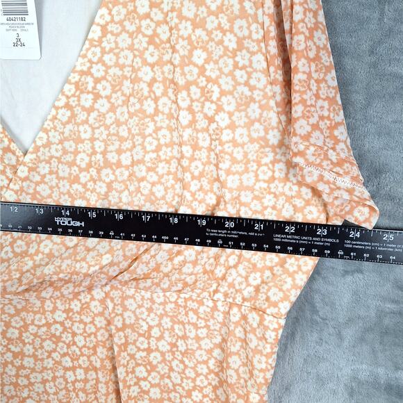 Torrid Top 3X Babydoll Ditsy‎ Floral Sheer Mesh Summer Casual Bloomcore NWT - Picture 4 of 8